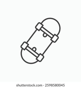 Skateboard icon isolated on white background