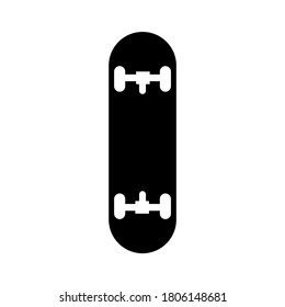 Skateboard icon, logo isolated on white background