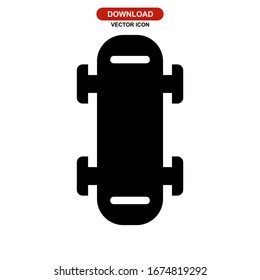 skateboard icon or logo isolated sign symbol vector illustration - high quality black style vector icons
