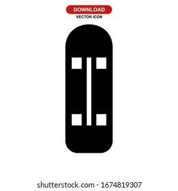 skateboard icon or logo isolated sign symbol vector illustration - high quality black style vector icons
