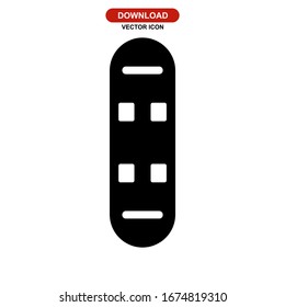 skateboard icon or logo isolated sign symbol vector illustration - high quality black style vector icons
