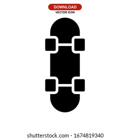 skateboard icon or logo isolated sign symbol vector illustration - high quality black style vector icons
