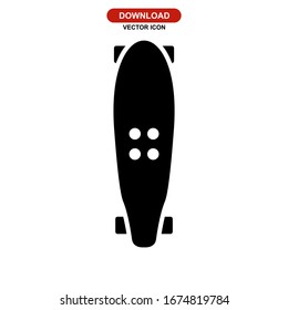 skateboard icon or logo isolated sign symbol vector illustration - high quality black style vector icons
