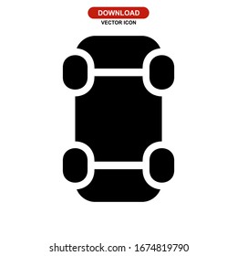 skateboard icon or logo isolated sign symbol vector illustration - high quality black style vector icons
