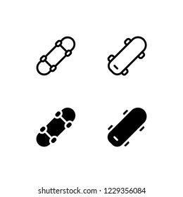 Skateboard Icon Logo Vector Symbol