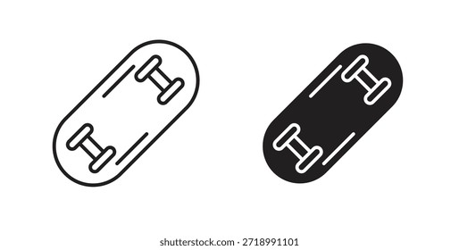 Skateboard icon for mobile app, editable designs