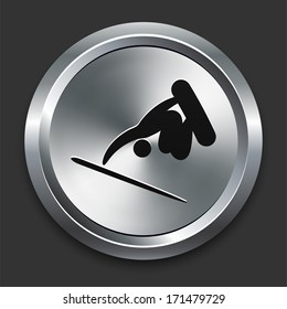Icono de tablero de ajedrez en colección de botones metálicos