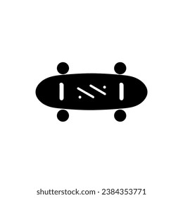 Skateboard Icon on White Background - Simple Vector Illustration