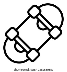 Skateboard icon. Outline skateboard vector icon for web design isolated on white background