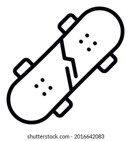 Skateboard icon. Outline skateboard vector icon for web design isolated on white background