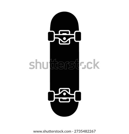 Skateboard icon silhouette vector illustration