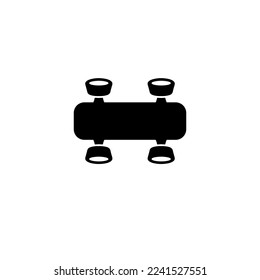 Skateboard icon. Simple style skateboard tournament poster background symbol. Skateboard brand logo design element. Skateboard t-shirt printing. vector for sticker.