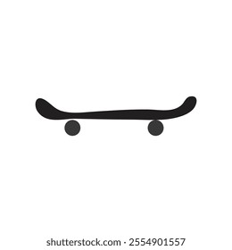 Skateboard icon. Simple vector illustration on a white background.