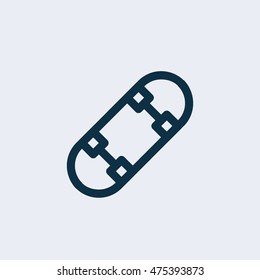 The skateboard icon. Skateboarding symbol.