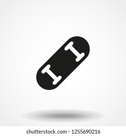 The skateboard icon. Skateboarding symbol. Flat Vector illustration