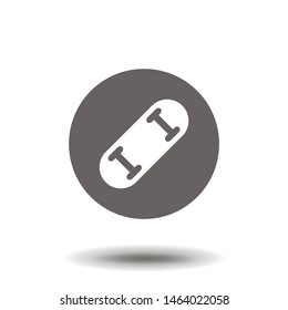 The skateboard icon. Skateboarding symbol. Flat Vector illustration