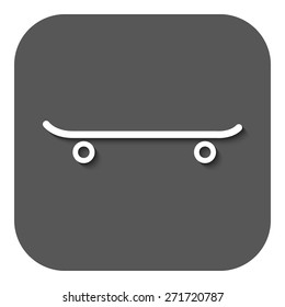 The skateboard icon. Sport symbol. Flat Vector illustration. Button