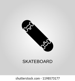 Skateboard icon. Skateboard symbol. Flat design. Stock - Vector illustration.