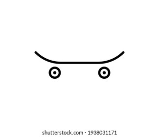 Skateboard icon. Skateboard symbol. Flat design. Stock - Vector illustration