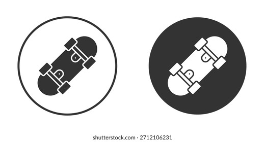 Skateboard Symbol Symbol Zeichen in solidem Stil.