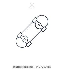 Skateboard icon symbol vector illustration isolated on white background