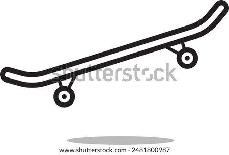 Skateboard icon in trendy flat style design. Vector graphic illustration. Suitable for website design, logo, app.