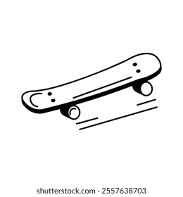 A skateboard icon used for performing tricks and skating