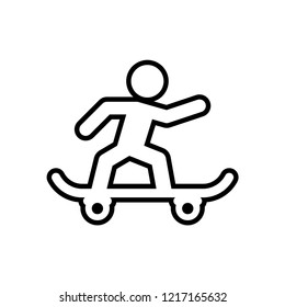 Skateboard icon vector