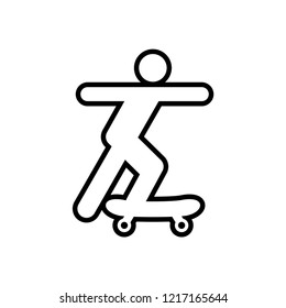 Skateboard icon vector