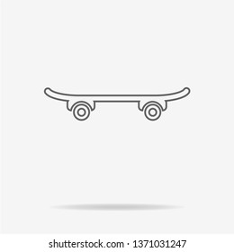 Skateboard icon. Vector concept illustration for design.