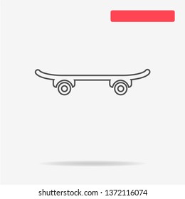 Skateboard icon. Vector concept illustration for design.