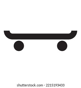 skateboard icon vector design template in black color isolated sign on white background
