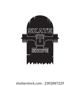 SKATEBOARD ICON VECTOR ILLUSTRATION SYMBOL DESIGN