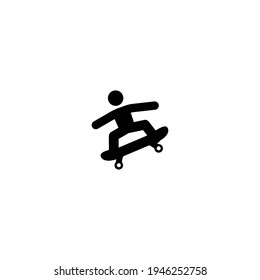 skateboard icon vector isolated on white background