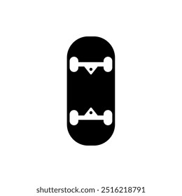 Skateboard icon, vector isolated on white background, simple and modern design.