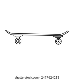 Skateboard icon vector. Sport illustration sign. Board symbol or logo.