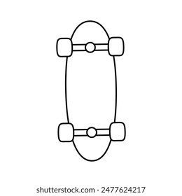 Skateboard icon vector. Sport illustration sign. Board symbol or logo.