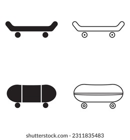 skateboard icon vector template illustration logo design