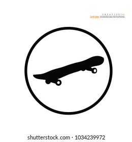 skateboard icon.vector illustration.