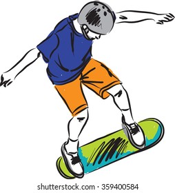 skateboard A illustration