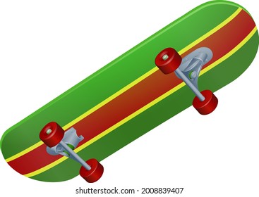 A skateboard illustration icon cartoon graphic