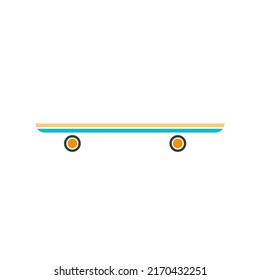 skateboard illustration on white background