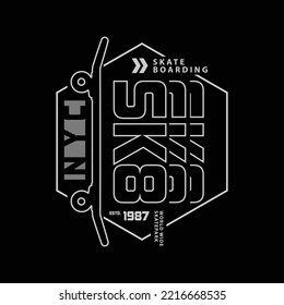 Skateboard illustration typography. perfect for t shirt design