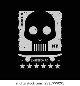 Skateboard illustration typography. perfect for t shirt design