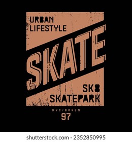 Skateboard illustration typography. perfect for t shirt design