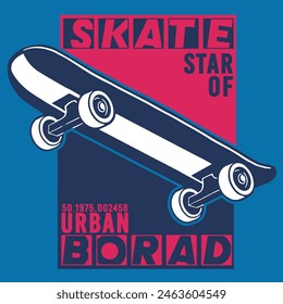 Skateboard illustration typography. perfect for t shirt design