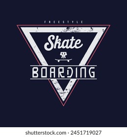 Skateboard illustration and typography, perfect for t-shirts, hoodies, prints etc.