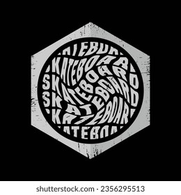 Skateboard Illustration typography for t shirt, poster, logo, sticker, or apparel merchandise