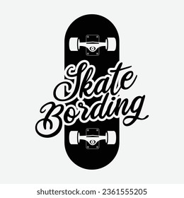 Skateboard Illustration typography for t shirt, poster, logo, sticker, or apparel merchandise