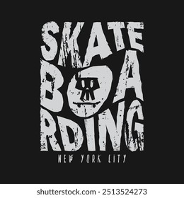 Skate Ilustração tipografia para t shirt, cartaz, logotipo, adesivo, ou vestuário mercadoria